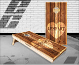 Heart Wood 2 Cornhole Boards