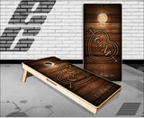 Heart Wood Wedding Cornhole Boards