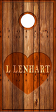 Heart Wood UV Direct Print Cornhole Tops