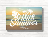 Hello Summer Beach Wood Print