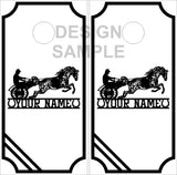 Horse Harness Racing Cornhole Wrap