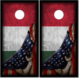 Hungarian Flag Pull Cornhole Wrap