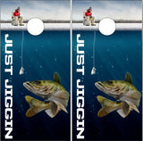 Ice Fishing Walleye Cornhole Wrap