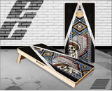 Indian Head Dress Skull Cornhole Boards