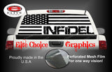 Infidel Military American Flag Rear Window Wrap