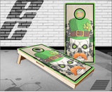 Irish Clover Shamrock Skull Cornhole Boards