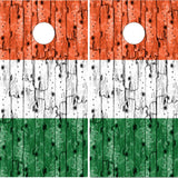 Irish Flag Wood2 Cornhole Wrap
