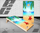 Island Beach Sail Boat Cornhole Boards