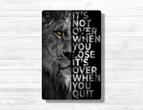 It's not Over Lion Motivational Wood Print