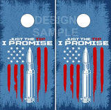 Just The Tip Bullet Flag Cornhole Wrap
