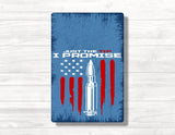 Just The Tip Bullet Flag Wood Print