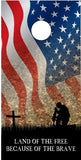 Kneeling Soldier Flag Camo Cornhole Wrap