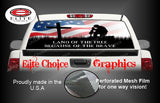 Kneeling Soldier Flag Rear Window Wrap