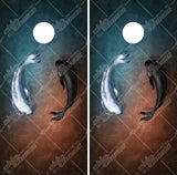 Koi Fish Water Cornhole Wrap
