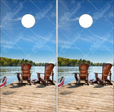 Lake Chairs Cornhole Wrap