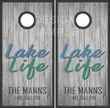 Lake Life Family Name Wood UV Direct Print Cornhole Tops