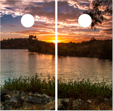 Lake Sunset Cornhole Wrap