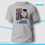 Land Of the Free Boots Gun Unisex T-Shirt