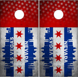 Las Vegas Nevada Grunge Flag UV Direct Print Cornhole Tops