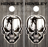 Lineman Skull Cornhole Wrap
