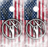 Lineman Smoke Flag UV Direct Print Cornhole Tops