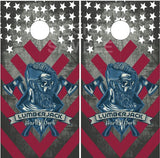Lumberjack Flag Cornhole Wrap