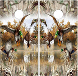 Mallard Duck  Buck Camo Cornhole Wrap