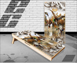 Mallard Duck Obliteration Buck Snow Camo Cornhole Boards