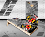 Maryland American Flag Crab wood Cornhole Boards