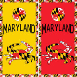 Maryland Flag Crab Colors UV Direct Print Cornhole Tops