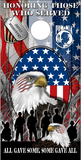 Military Honor Vets Patriotic Flag UV Direct Print Cornhole Tops