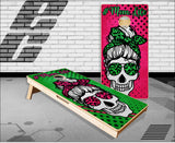 Mom Life Skull Cornhole Boards