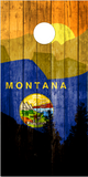 Montana Flag Mountains UV Direct Print Cornhole Tops