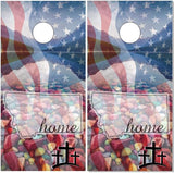 Montana Home River Rocks UV Direct Print Cornhole Tops