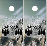 Mountain Nature Cornhole Wrap