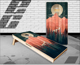 Mountains Night Wood Cornhole Boards