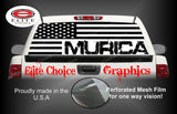 Murica White America Flag 2 Rear Window Wrap