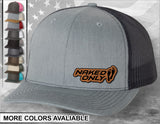 Naked Only Boating No Shoes Laser Engraved Leather Patch Trucker Hat
