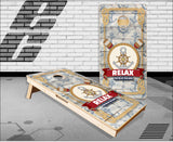 Nautical Lake House Wood Cornhole Boards