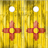 New Mexico Zia FLag Cornhole Tops