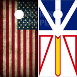 Newfoundland American Flag Cornhole Wrap
