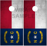 North Carolina Grunge Cornhole Wrap