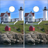 Nubble Light house Cornhole Wrap