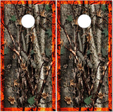 Oak Ambush Camo Cornhole Wrap