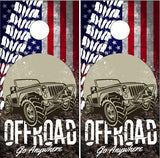 Off Road Dirt Flag Cornhole Wrap