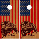 Off Road Rock Crawl Wood UV Direct Print Cornhole Tops