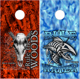 Out There Woods Water Cornhole Wrap