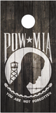 POW MIA Weathered Wood Cornhole Wrap