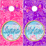 Paisley Pattern UV Direct Print Cornhole Tops