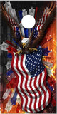 Patriotic Eagle Flag Stars Cornhole Wrap